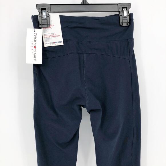 Tommy Hilfiger Womens Active Leggings XXS Navy Blue High Rise Full Length NWT - Picture 6 of 8